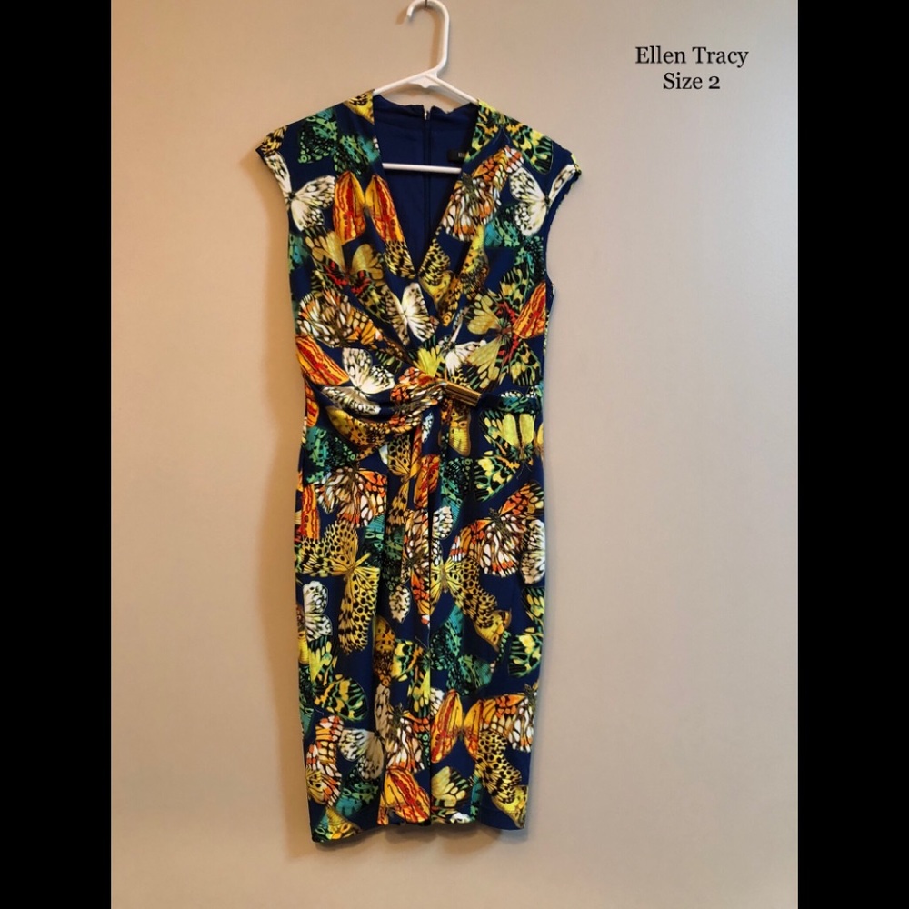 Ellen Tracy butterfly dress size 2